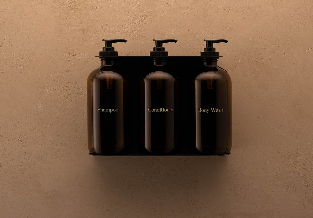 Elegance and Organization: Transforming Your Shower Space with Ceremony Home Bottle Holders and Refillable Glass Bottles